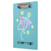 Niedliches Einhorndesign Klemmbrett (Links)