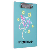 Niedliches Einhorndesign Klemmbrett (Rechts)