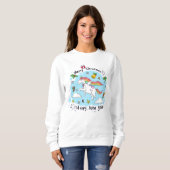 Niedliches einhorniges Weihnachtsfest Sweatshirt (Vorne ganz)