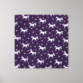 Niedliches Einhornmuster, Magische Pferdefreunde Leinwanddruck (Vorderseite)