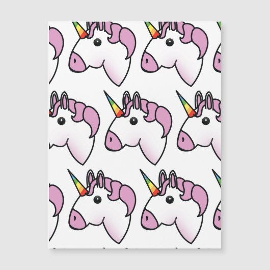 Niedliches Einhornmuster Magnetkarte (Vorderseite)