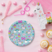 Niedliches Einhornmuster Pappteller (Party)