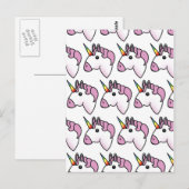 Niedliches Einhornmuster Postkarte (Vorne/Hinten)