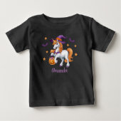 Niedliches Einhornpferd Personalisiert Baby T-shirt (Vorderseite)