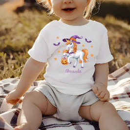 Niedliches Einhornpferd Personalisiert Baby T-shirt