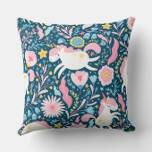 Niedliches Einhornpilz, Whimsiktier Kissen (Rückseite)