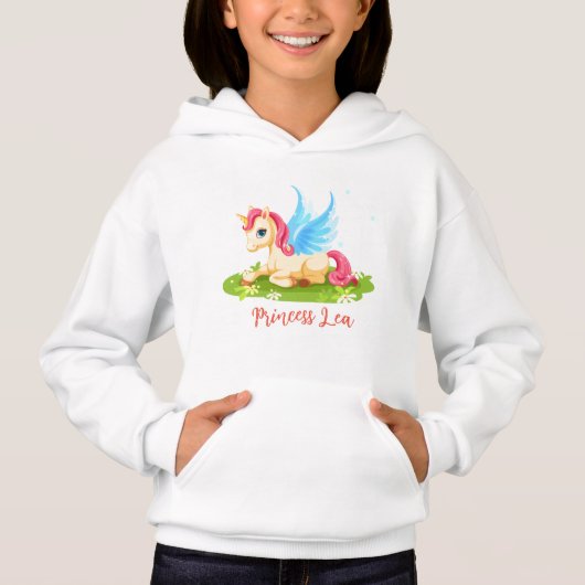 niedliches Einhornpullover Hoodie (Vorderseite)