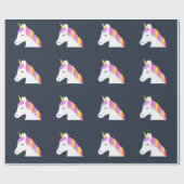 Niedliches Einhornwickelpapier Geschenkpapier (Flach)