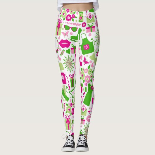 Niedliches Einkaufszubehör Leggings (Vorderseite)