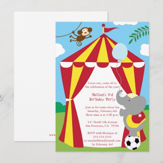 Niedliches Einladung (Vorne/Hinten)