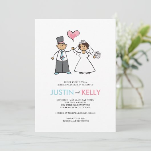 Niedliches Einladung (Stehend Vorderseite)