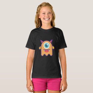 Niedliches einMit Augen Monster auf Mädchen T-Shirt