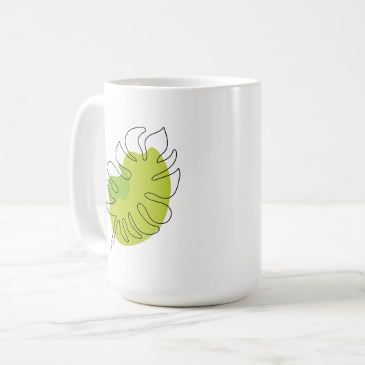 Niedliches einzeiliges, tropisches abgeschiedenes kaffeetasse (Vorderseite Links)