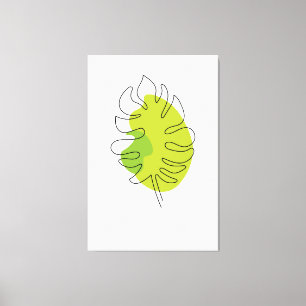 Niedliches einzeiliges, tropisches abgeschiedenes  leinwanddruck