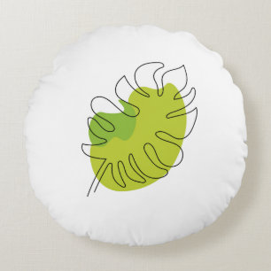 Niedliches einzeiliges, tropisches abgeschiedenes rundes kissen