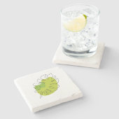 Niedliches einzeiliges, tropisches abgeschiedenes  steinuntersetzer (Seitenansicht)