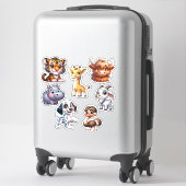 Niedliches einzigartiges 3D-Set für Tieraufkleber Aufkleber (Koffer)