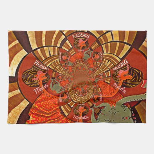 Niedliches einzigartiges Giraffe Animal Hakuna Mat Handtuch (Horizontal)