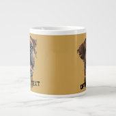 Niedliches, einzigartiges Gold Black Boxer Dog Vat Jumbo-Tasse (Vorderseite)