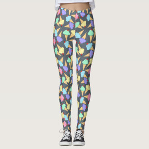 Niedliches Eis Creme Cones Muster Leggings