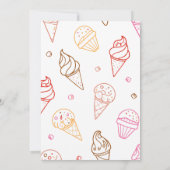 Niedliches Eis im Sommer Party Einladung (Rückseite)