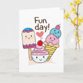 Niedliches Eis Karte (Gelbe Blume)