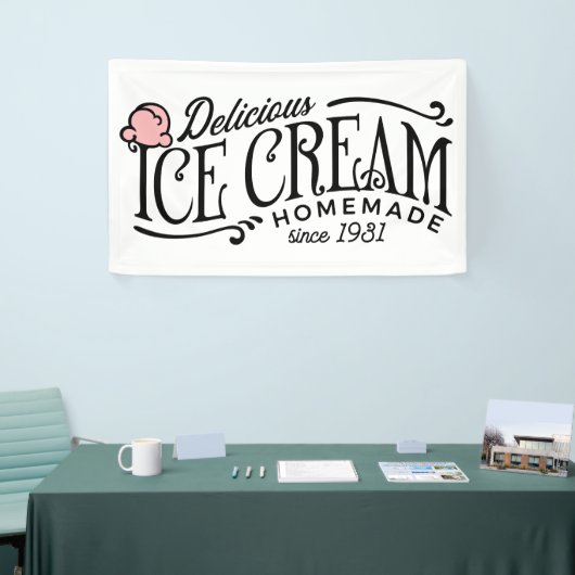 Niedliches Eis Party Banner (Messeveranstaltung)