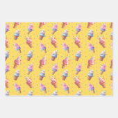 Niedliches Eis-Party-Design Geschenkpapier Set (Vorderseite)