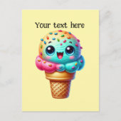 Niedliches Eis Postkarte (Vorderseite)