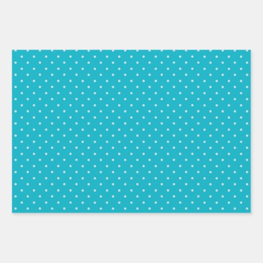 Niedliches Eisbärenmuster Rotblauer Polpunkt Geschenkpapier Set (Vorderseite)