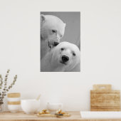 Niedliches Eisbärenpaar Poster (Küche)