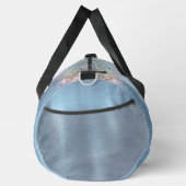 Niedliches eisblauer Glitzer-Monogramm Duffle Bag (Rechts)