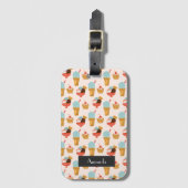 Niedliches Eiscreme-Gekritzel-Muster | addieren Gepäckanhänger (Vorderseite Vertikal)