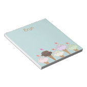 Niedliches Eiscreme-Kon-Etikett Notizblock (angewinkelt)