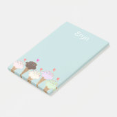 Niedliches Eiscreme-Kon-Etikett Post-it Klebezettel (angewinkelt)