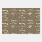 Niedliches Eiscreme-Kone-Muster in neapolitanische Geschenkpapier Set (Vorderseite)