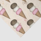 Niedliches Eiscreme-Kronmuster Seidenpapier (Detail)