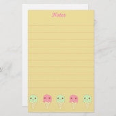 Niedliches Eiscreme Orange Briefpapier (Vorne/Hinten)