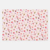 Niedliches Eiscreme-Party HandIllustrierte Origina Geschenkpapier Set (Vorderseite)