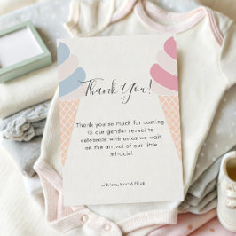 Niedliches Eiscreme-Pastellfarben Dankeskarte