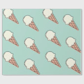 Niedliches Eiscremepapier Geschenkpapier (Flach)