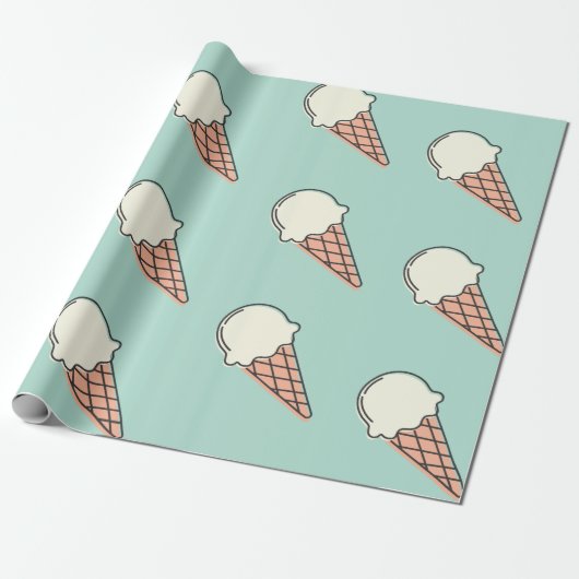 Niedliches Eiscremepapier Geschenkpapier (Ungerollt)