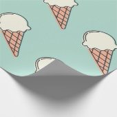 Niedliches Eiscremepapier Geschenkpapier (Ecke)
