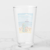 Niedliches Eisessen am Strand Glas (Rückseite)
