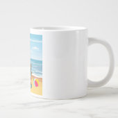 Niedliches Eisessen am Strand Jumbo-Tasse (Rechts)
