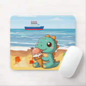 Niedliches Eisessen am Strand Mousepad (Mit Mouse)