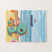 Niedliches Eisessen am Strand Puzzle (Horizontal)