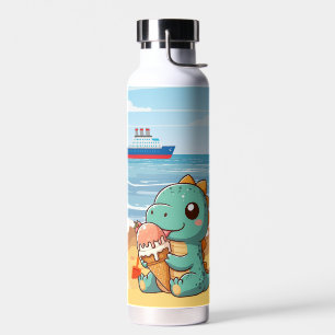 Niedliches Eisessen am Strand Trinkflasche