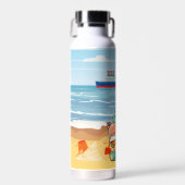 Niedliches Eisessen am Strand Trinkflasche (Vorne)