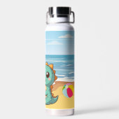 Niedliches Eisessen am Strand Trinkflasche (Rückseite)